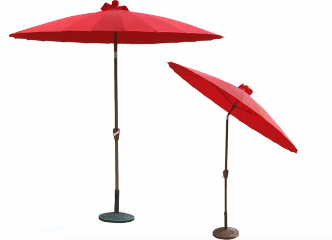 Wind Resistant Custom Luxury Square Patio Umbrella White Garden Parasol