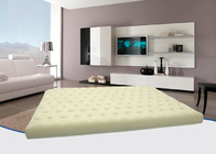 Car / Guest Beige Flocked Air Bed Inflatable Sleeping Mattress 1 Layer PVC Cushion supplier