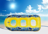 Colorful Portable 3 Person Inflatable Tube Three Person Float Tube 249cmx122cm CE EN71 supplier