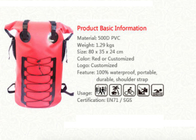 20L Colorful Travel 500D PVC Waterproof Barrel Bag , Outdoor Backpack Dry Bag supplier