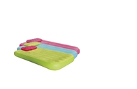 Single Cozy Toddler Flocked Air Bed For Camping , Sofa Bed Air Mattress With Cushion supplier