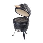 54x42.5x41.5CM 2 In 1 Kamado Ceramic Kettle Grill For Outdoor Cool Camping BBQ supplier