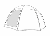 Octagon Waterproof Polycotton Outdoor Camping Tent With Aluminum Frame Pole 4*4*2.4M supplier
