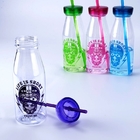 Fashion Promotional Plastic Drink Bottle With Straw Customize Milk Flask 450ML supplier