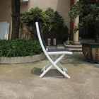 Modern European Outdoor Garden Furniture Wholesale White Color PVC Mesh Back Aluminum Frame Foldable Beach Lounge Chair supplier