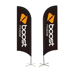 Outside Advertising Custom Beach Flags Seasonal Expo Sublimation wind feather flags supplier
