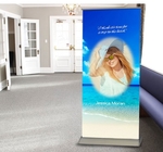 Outdoor Advertising Flag Polyester Promotional Retractable Display Sublimation Printing Roll up Banner 80*200cm supplier