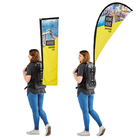 Backpack Polyester Outdoor Teardrop Flags Promotional Teardrop Banners Aluminum Pole supplier