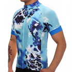 Outdoor Fashion Custom Cyclist Clothing Suits Blue Colorful Digital Sublimation Printing Polyester Dryfit Riding Jersey supplier