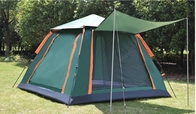 Outdoor Sunproof Water Resistant PU2000MM Coated 210D Polyester Green Automatic Firbreglass Frame Camping Cosy Tent supplier