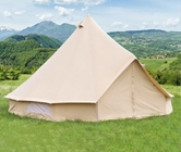 Outdoor Top Quality Family Camper Cosy Cabin Tent 300*300*200cm Khaki Color Waterproof Cotton With PU3000mm Coated supplier