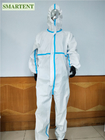 Medical White Color Bonded Fabric Isolated Coverall Disposable Protective Clothing One Size Fit supplier