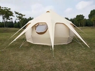 Outdoor Top Quality 5M Waterproof 280GSM Beige Color Cotton Pumpkin Design Camping Lotus Tent supplier