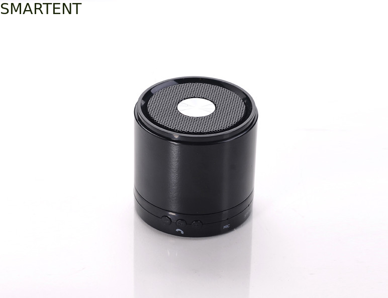 Black Desktop Bluetooth Cube Speaker Sound Box , Round Bluetooth Speaker Commercial supplier