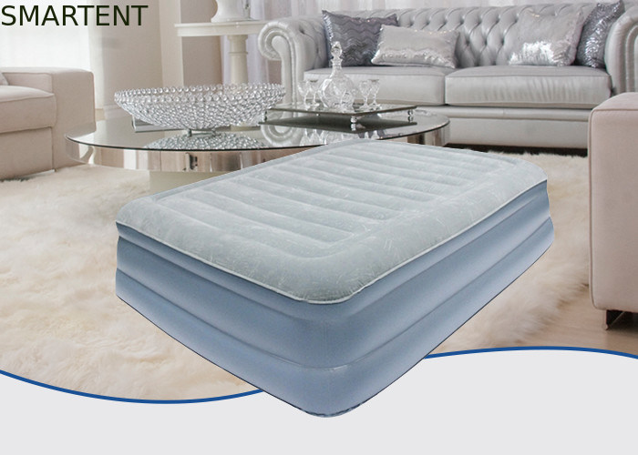Light Blue Deluxe Sleeping Air Bed Inflatable Queen Size Air Mattress