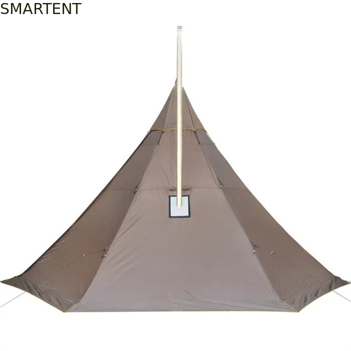 70D Ripstop Polyester Outdoor Camping Tent Windproof Double Layer Shelter With Stove supplier