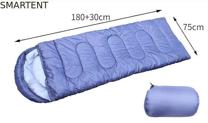 Blue Waterproof 190T Polyester Outdoor Mountain Sleeping Bags For Cold Weather supplier