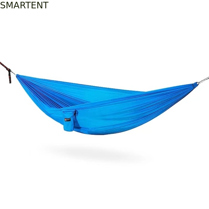 Blue 70D Nylon Taffete 300x180CM Portable Camping Hammock Outdoor Lightweight Tears Resistant supplier