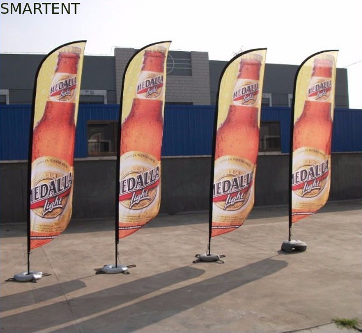 Outdoor Advertising Flag Seasonal 100 Polyester Customer Printed