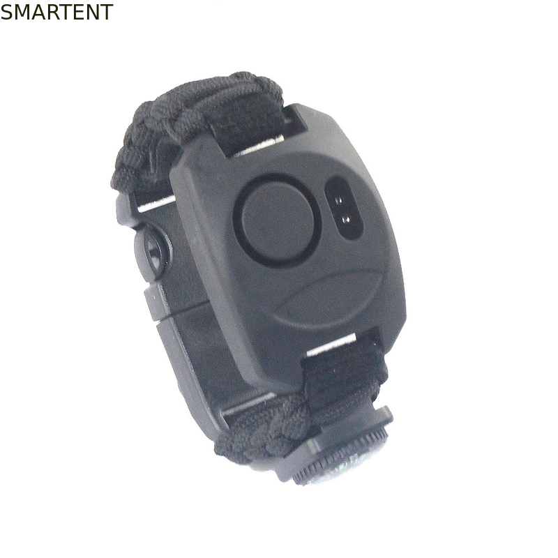 Newest Design Style Outdoor Camping Balck Color Multifunctional Emergency Survival Alarm Paracord Watch Built In Battery supplier