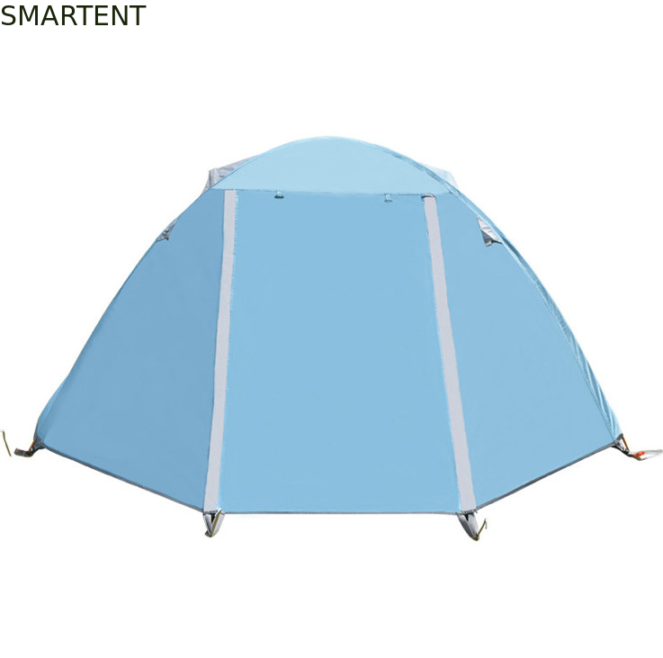 Outdoor Best Tent For Festical Camping Fibreglass Pole Rainproof PU2000mm Coated 190T Polyester Blue Color Cosy Canopy supplier