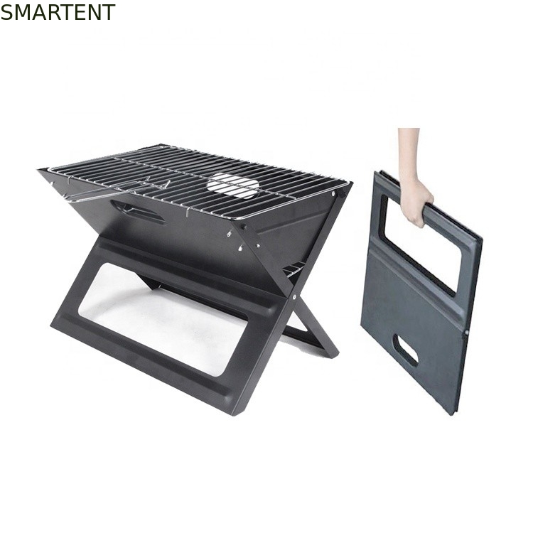 Modern Slim Lightweight Design Outdoor Camping Chromed Steel Mini Foldable Portable Charcoal Barbecue Grill 45*30*30cm supplier