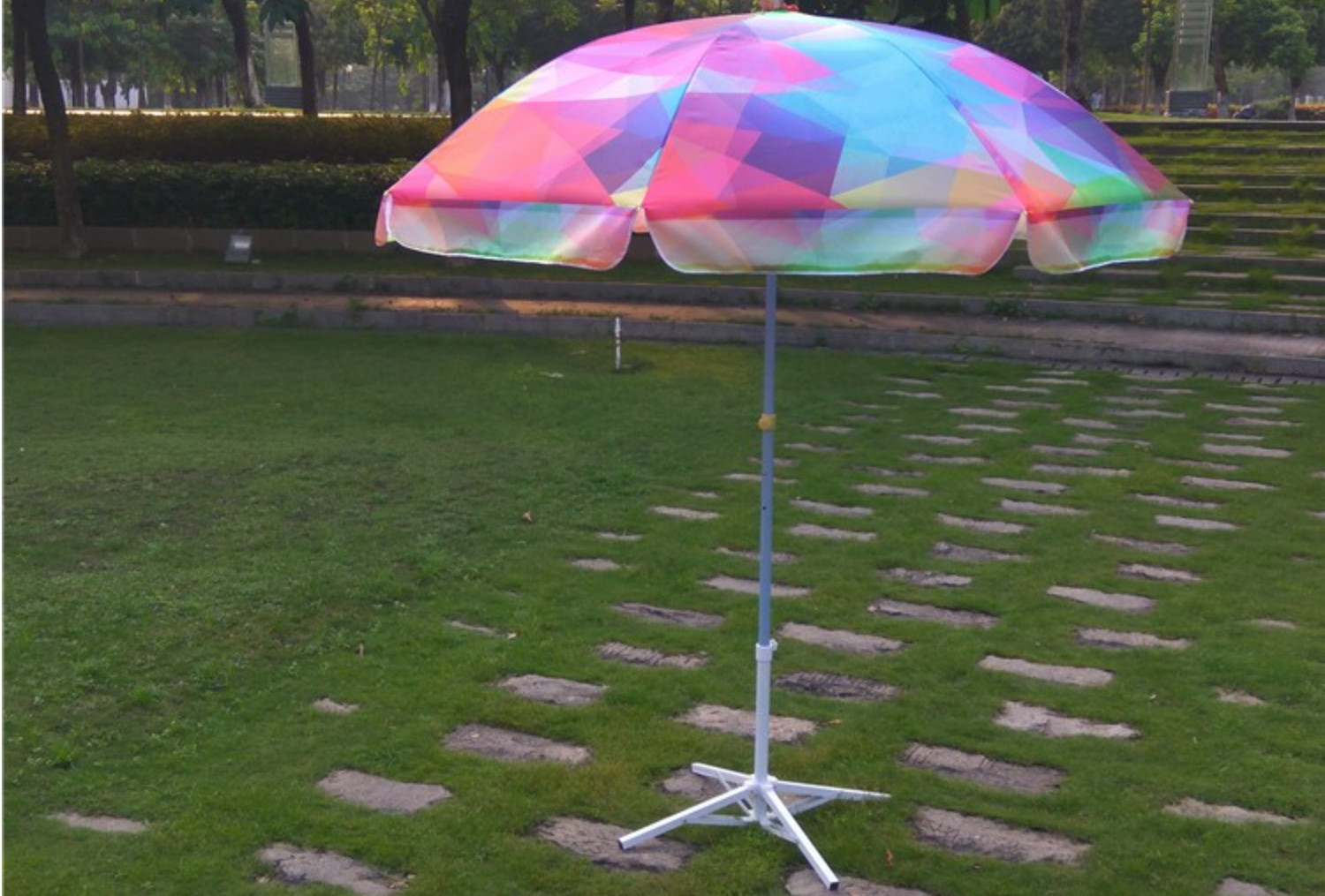 Beautiful 120CM Advertising Multi Color Patio Umbrella 48 Inch 190T