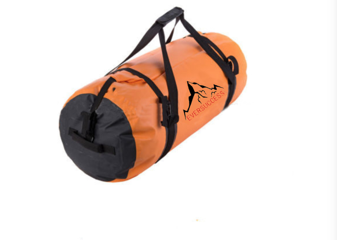 60L Orange Extra Large Sports Duffel Bag Waterproof Barrel Bag Holdall