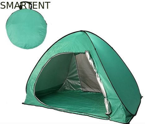 Custom Quick Open Automatic Pop Up Camping Tents 190T Silver Coated Polyester Beach Awning