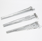 SGS Flat Wide 16.8&quot; Reusable Grilling Kabob Skewers Metal Shish Kabob Sticks supplier