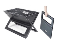 Black Steel Cool Camping Punch Press Stamping 45cm Dia Portable Folding Charcoal Barbecue Grill supplier