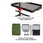 Campfire Hotplate Combo Cooking 37 Inch Black Durable Camping Swing Steel Barbecue Grills supplier
