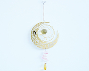 Nordic Style Metal Wind Spinner Moon Design Rotating Metal Wind Chimes supplier