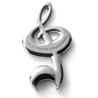 Silver Plating Zinc Alloy Metal Bottle Opener 73*40mm Music Notes Design supplier