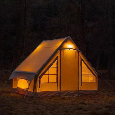 Outdoor Camping Tents Thickened Beige Cotton Rain Proof Inflatable Tent for Family Camping and Outdoor Adventures supplier