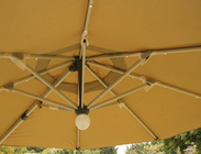 Aluminum 150cm Double Patio Umbrella Outside Backyard Automatic Remote Control Parasol supplier