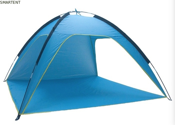 Blue Silver Coated 4-Person 210*210*130CM Polyester Beach Awning Outdoor Camping Tents with UV Waterproof Protection supplier
