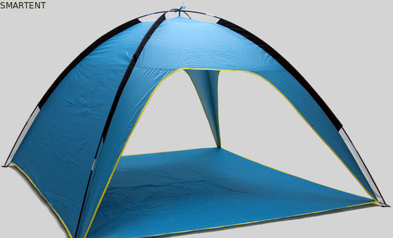 Blue Silver Coated 4-Person 210*210*130CM Polyester Beach Awning Outdoor Camping Tents with UV Waterproof Protection supplier