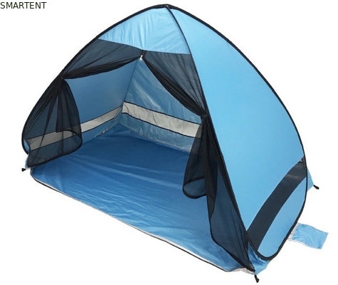210*120*130CM Blue Silver Coated Polyester Outdoor Camping Beach Pop Up Tents supplier