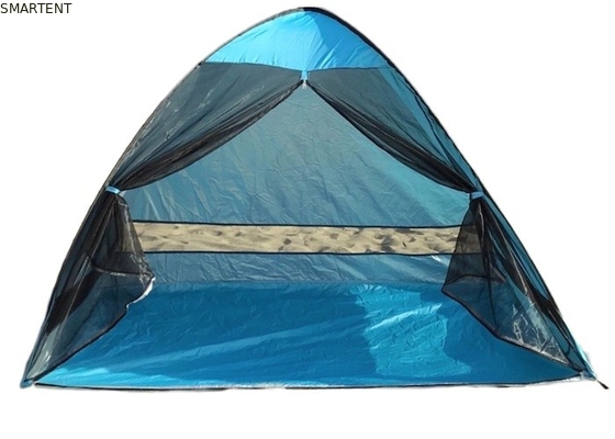 210*120*130CM Blue Silver Coated Polyester Outdoor Camping Beach Pop Up Tents supplier
