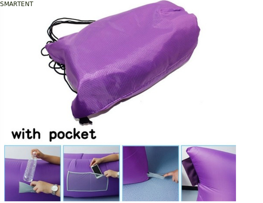 Outdoor Neon Waterproof Ripstop Nylon 260x70cm Mountain Sleeping Bags Beach Inflatable Lazy Air Sofa supplier