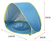 Custom 190T Silver Coloated Polyester Pop Up Tent For Baby Play 120 X 80 X 70CM supplier