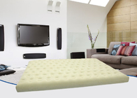 Car / Guest Beige Flocked Air Bed Inflatable Sleeping Mattress 1 Layer PVC Cushion supplier