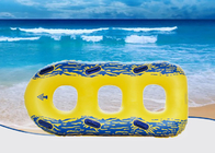 Colorful Portable 3 Person Inflatable Tube Three Person Float Tube 249cmx122cm CE EN71 supplier