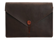 A4 Size Brown Envelope Style Laptop Sleeve Genuine Documents Leather Laptop Envelope Sleeve supplier
