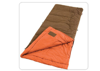Rectangular Down Mountain Sleeping Bags 100% Cotton Brown Flannel Envelope Sleeping Bags supplier