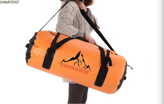 60L Large Orange Waterproof Travel Bags 600D Sports Duffel Bag Holdall Shoulder supplier