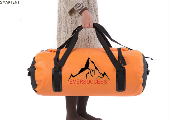 60L Large Orange Waterproof Travel Bags 600D Sports Duffel Bag Holdall Shoulder supplier