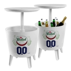Outdoor Modern Multifunctional White Color Plastic Table Cooler Box 49.5DX57Hcm supplier