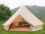 3*2M Glamping Outdoor Camping Canopy 285G Color Beige Cotton Canvas Bell Tent supplier